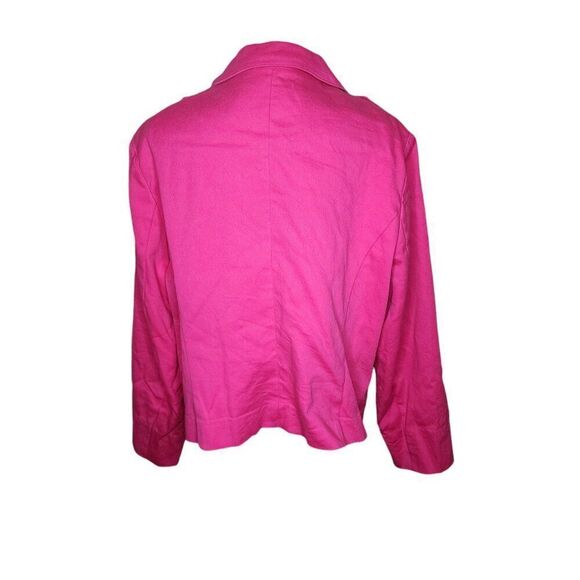 Twiggy London Double Breasted Moto Jacket Union Jack Lining Womens 16W Pink - Picture 4 of 9